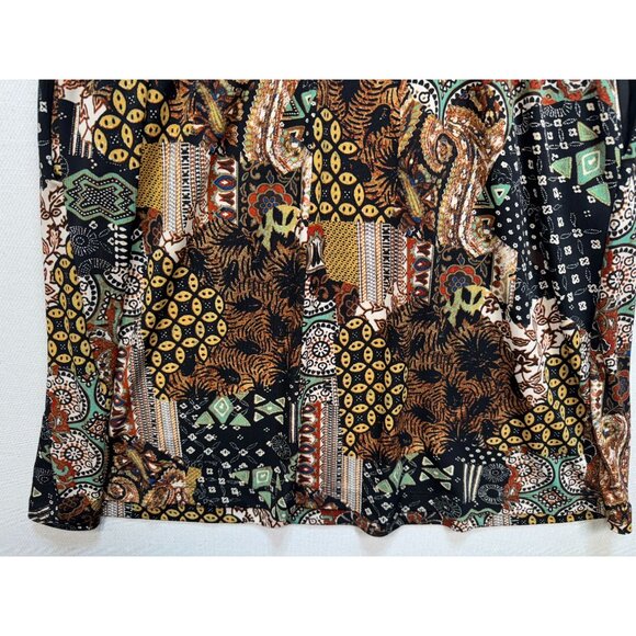 Roz & Ali Women's Mini Dress Half Sleeve Size 6 Multi Geo Lightweight Back Zip - Picture 13 of 13